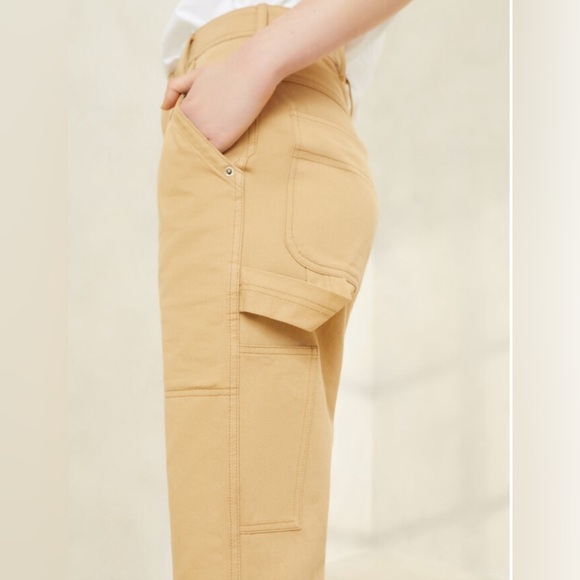 NWT.  Loeffler Randall Roy Overdyed Camel Carpenter Pant size 10 - Picture 2 of 7